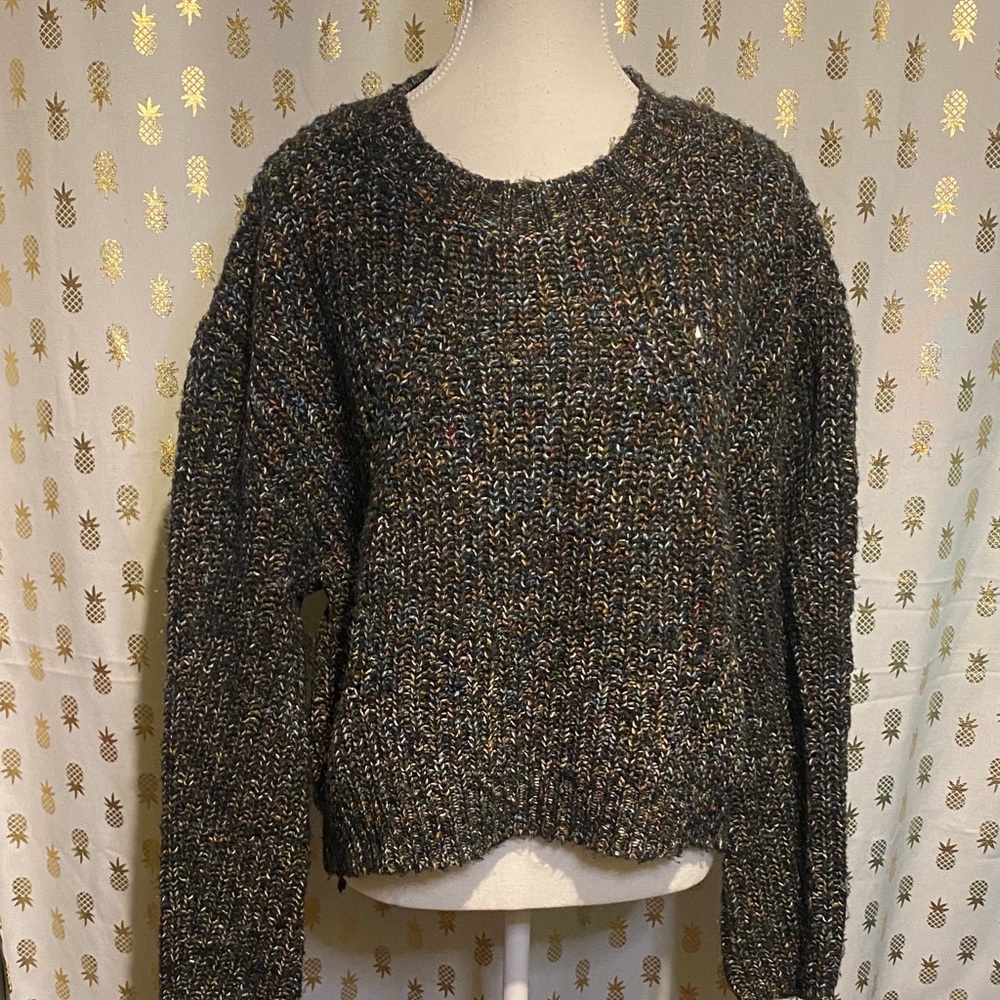 🍄John + Jenn Speckled Knit Crew Neck Sweater